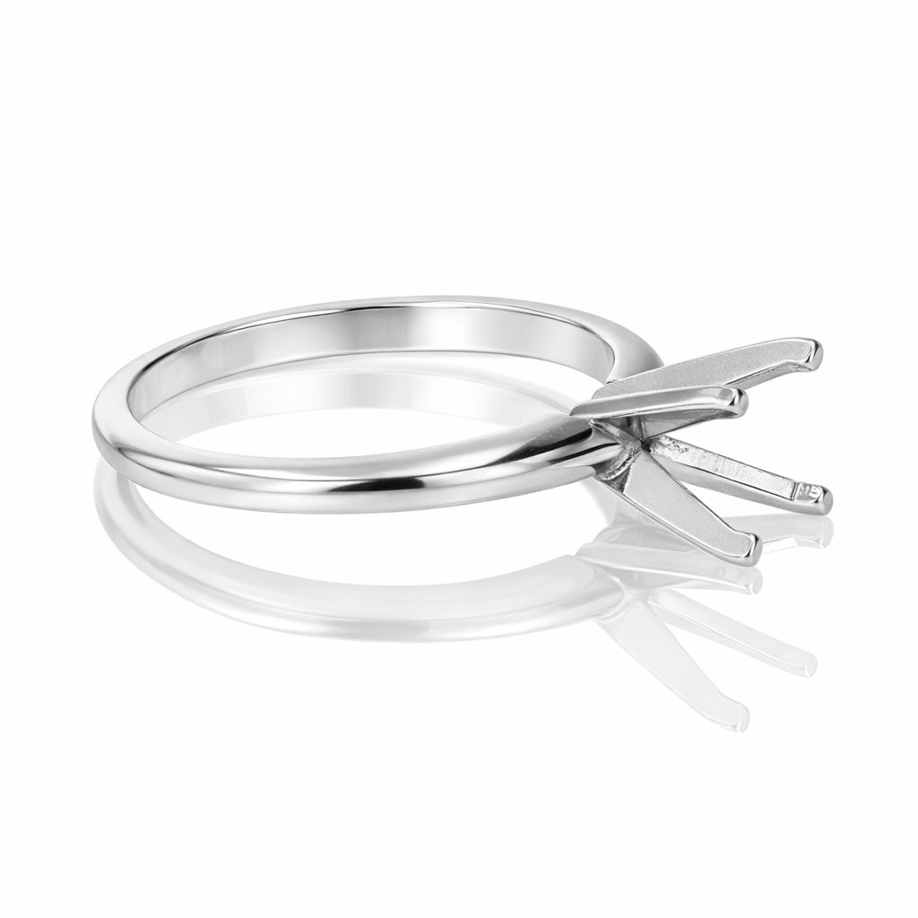 Platinum 4-Prong Engagement Ring for 1ct Round