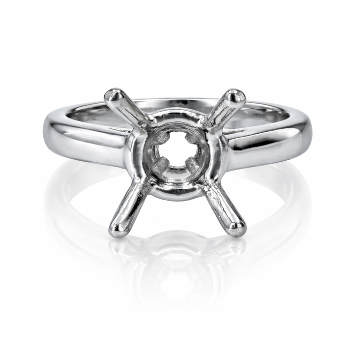 Platinum Cathedral Solitaire Engagement Ring Mounting