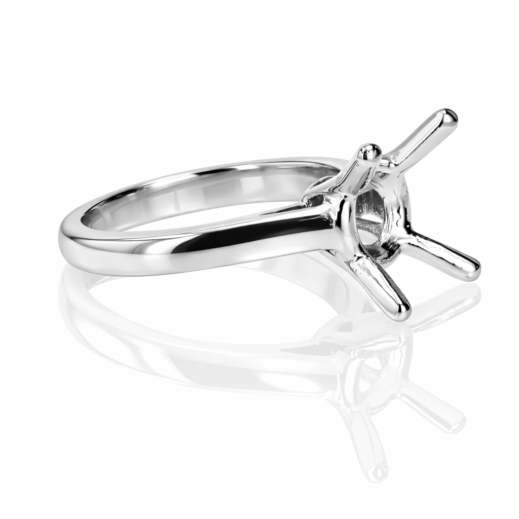 Platinum Cathedral Solitaire Engagement Ring Mounting