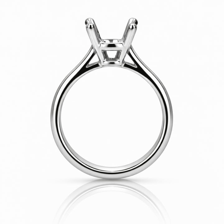 Platinum Cathedral Solitaire Engagement Ring Mounting