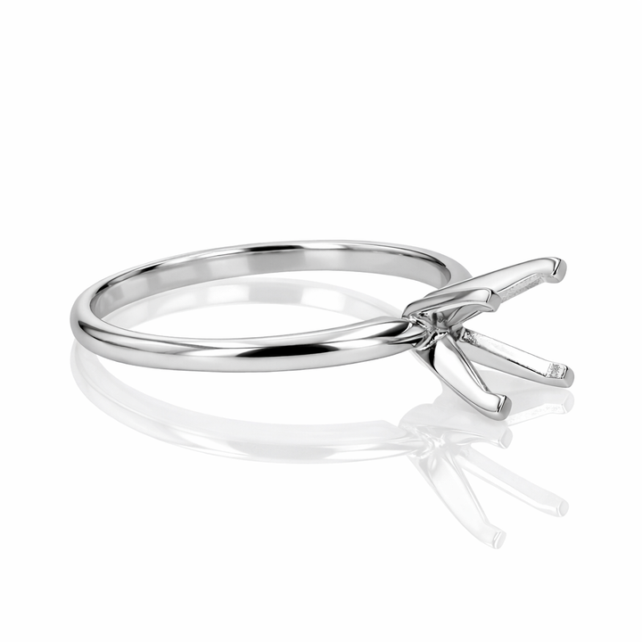 Platinum 2.0mm Wide Solitaire Engagement Ring Setting