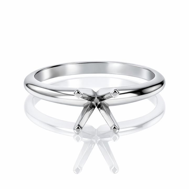 Platinum 4-Prong Engagement Ring Mounting