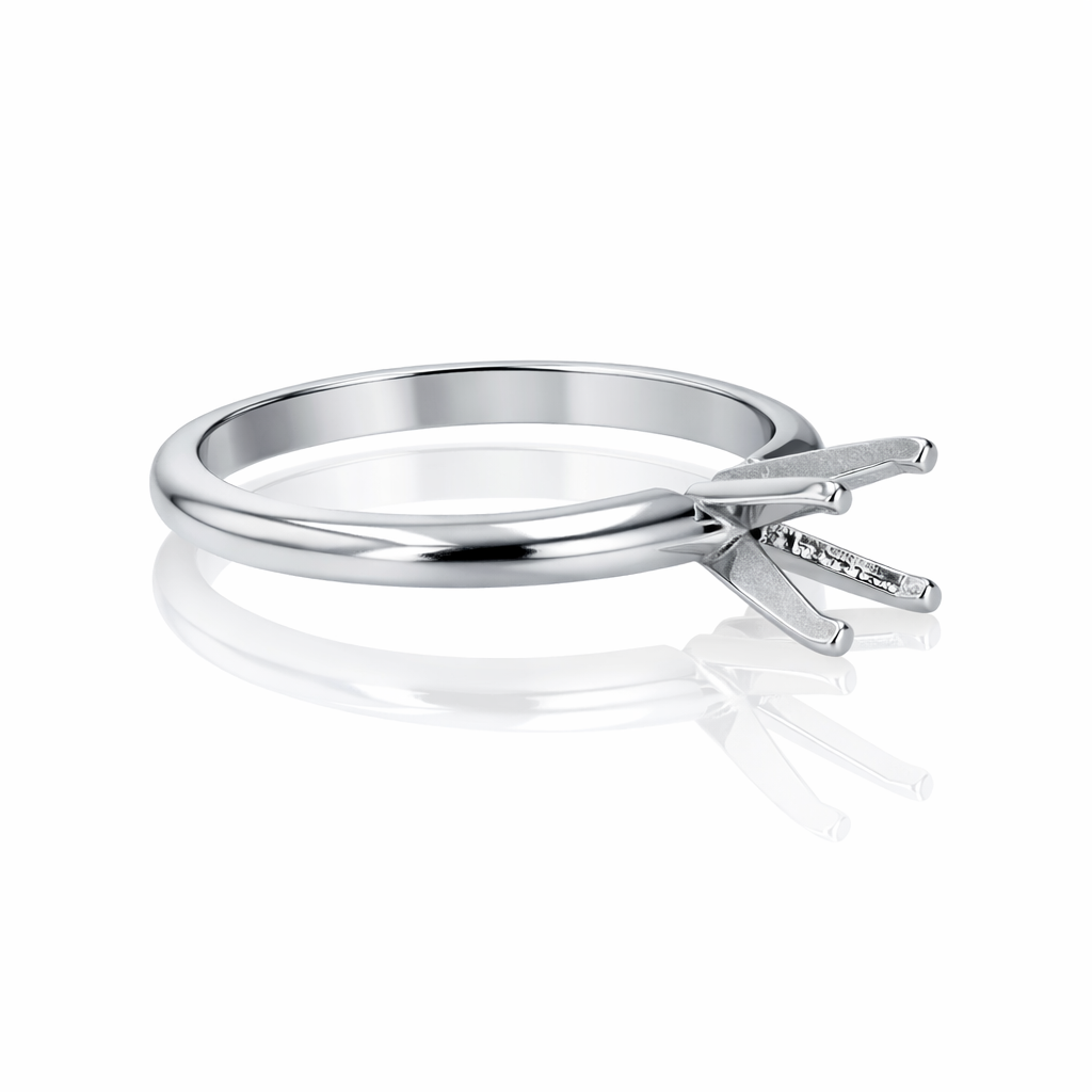 Platinum 4-Prong Engagement Ring Mounting
