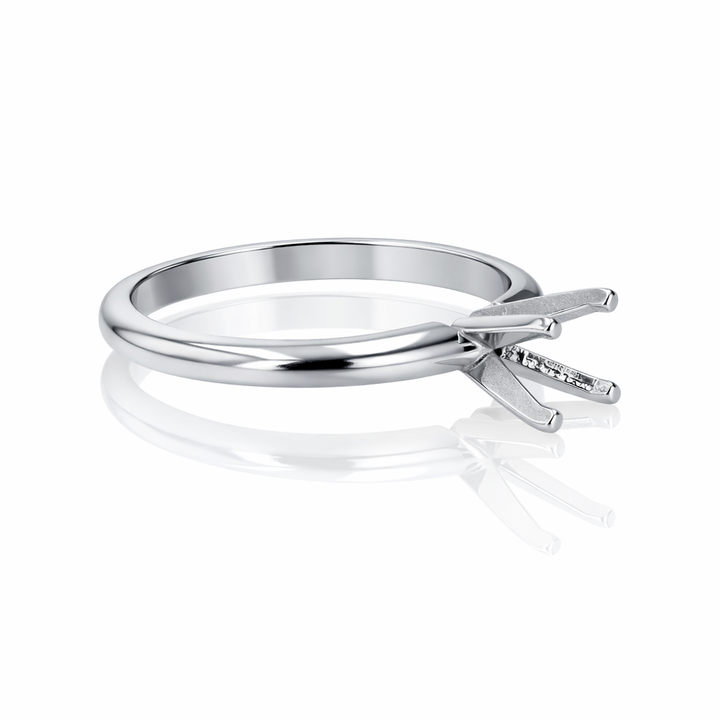 Platinum 4-Prong Engagement Ring Mounting