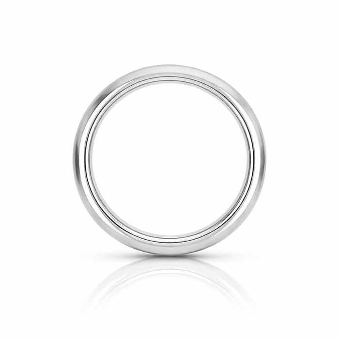 Platinum Women's 3.10mm Curved Wedding Band – High Polish