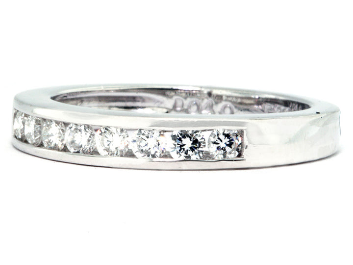 Platinum Channel-Set Diamond Wedding Band