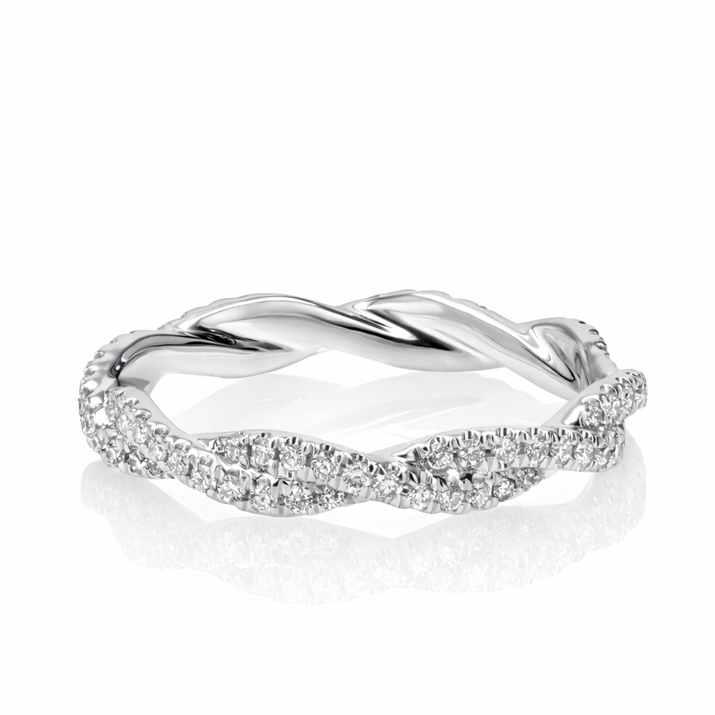 .44ct Diamond Platinum French Twist Eternity Band