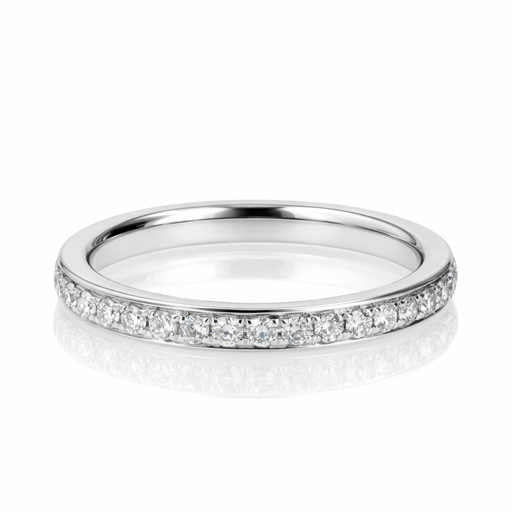 .26ct Diamond Platinum Bead-Set Wedding Band