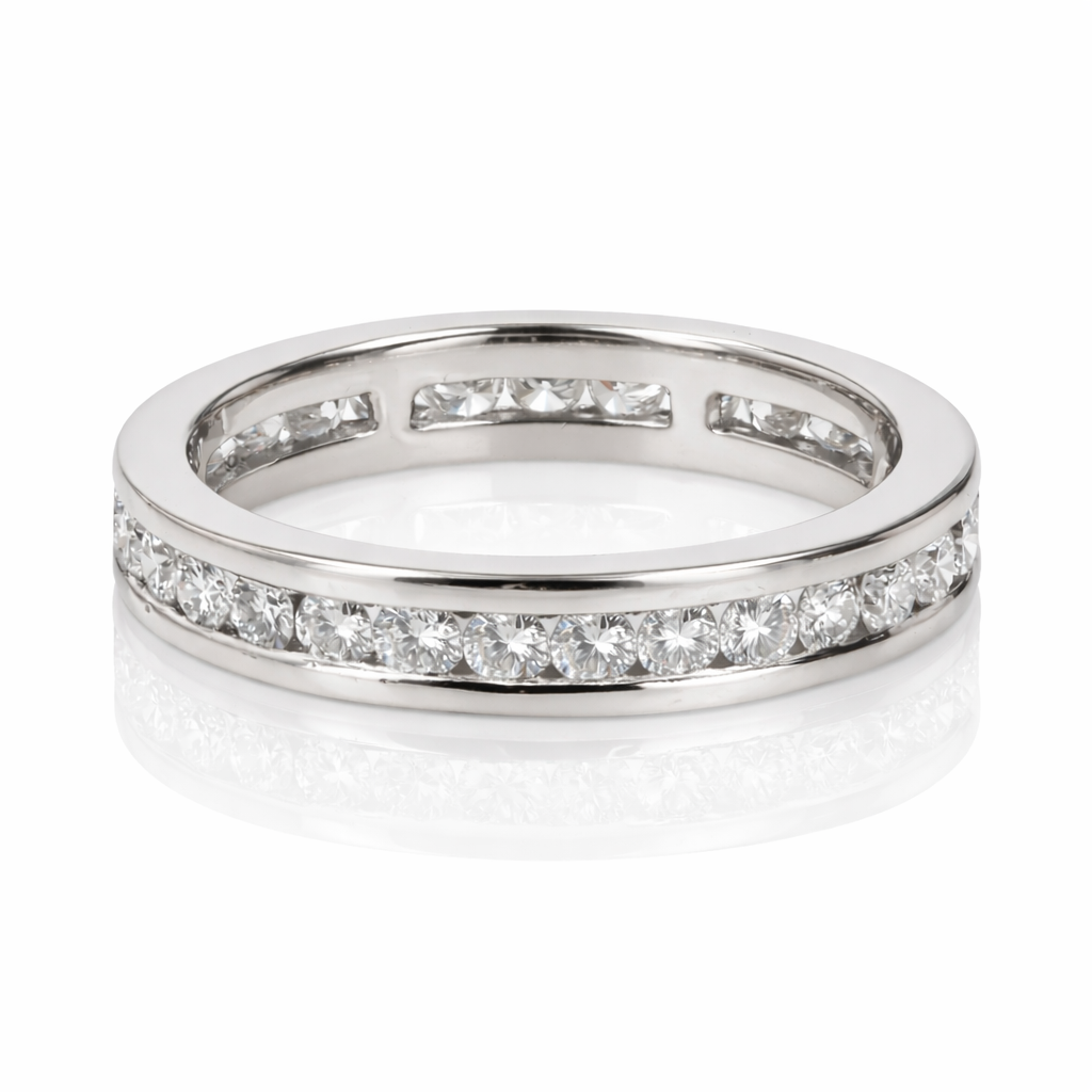.90ct Diamond Platinum Channel-Set Eternity Band