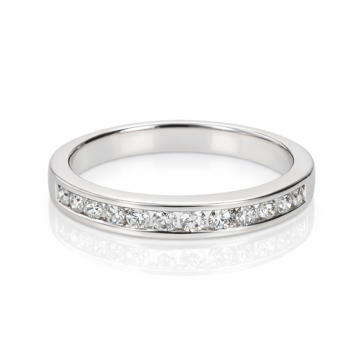 .30ct Diamond Channel-Set Platinum Wedding Band