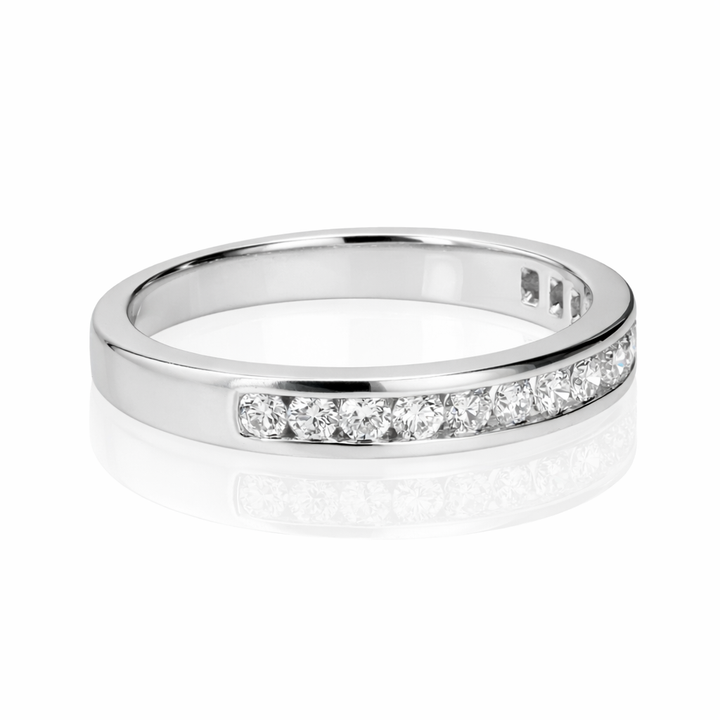 0.37ct Diamond 14K White Gold Channel Wedding Band
