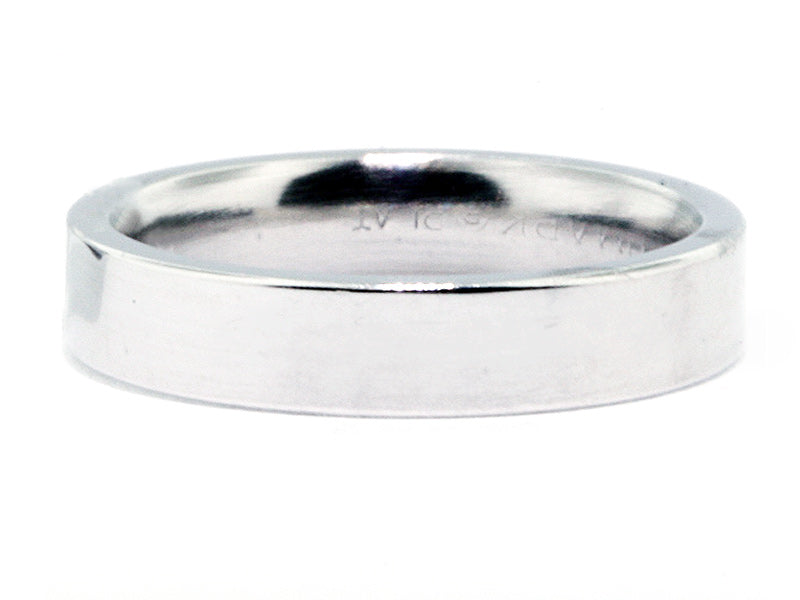 Platinum 4mm Squared Comfort Fit Band
