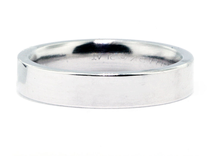 Platinum 4mm Squared Comfort Fit Band