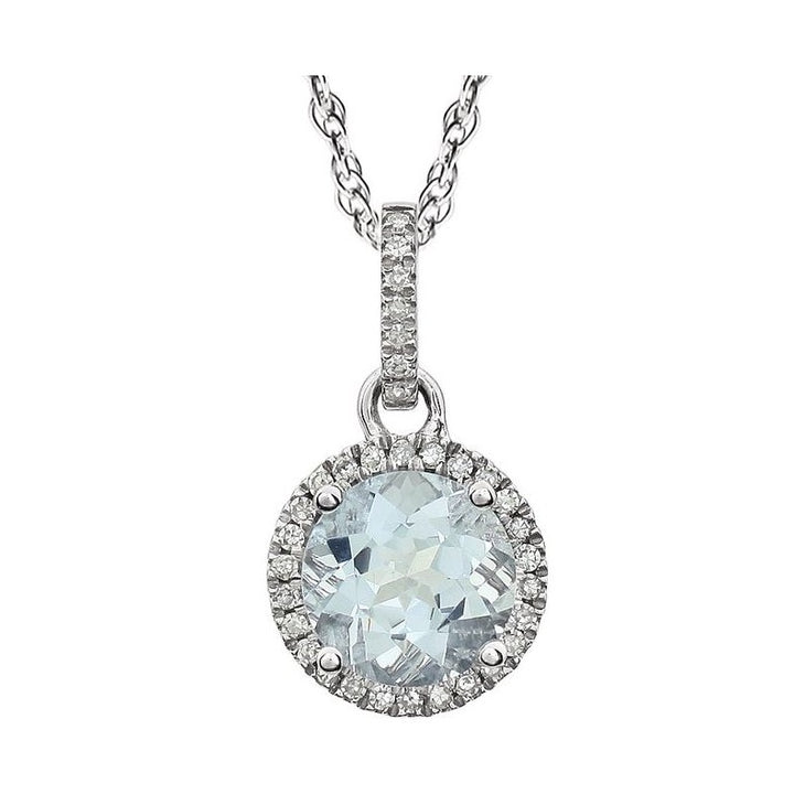 Halo-Style Birthstone Necklace
