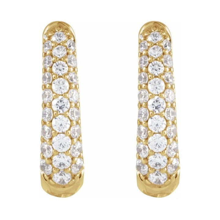 Accented U-Hoop Earrings
