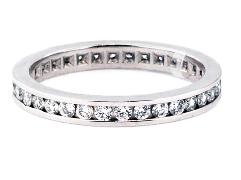 Platinum Channel Set Diamond Eternity Band