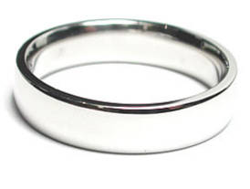 5mm Platinum Handcrafted Euro-Style Men's Wedding Band