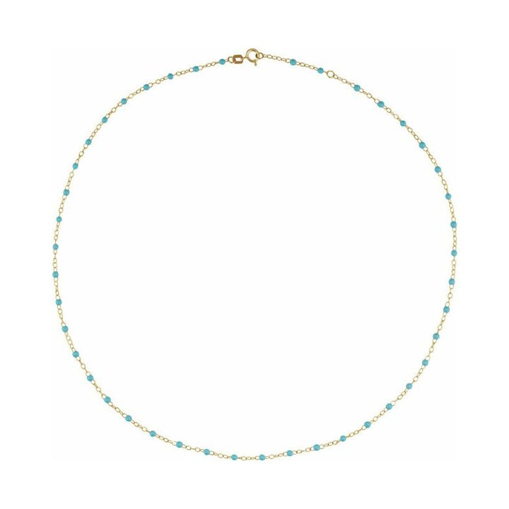 2 mm Enamel Bead Adjustable Chain