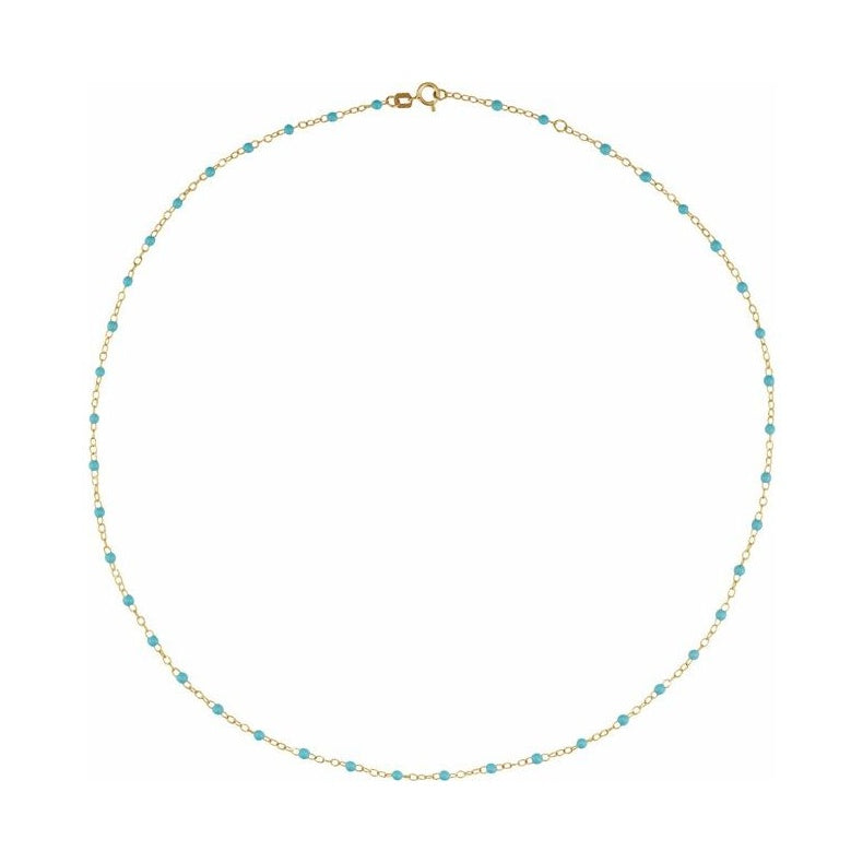 2 mm Enamel Bead Adjustable Chain