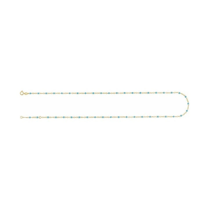 2 mm Enamel Bead Adjustable Chain
