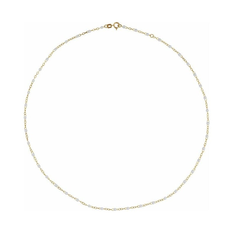 2 mm Enamel Bead Adjustable Chain