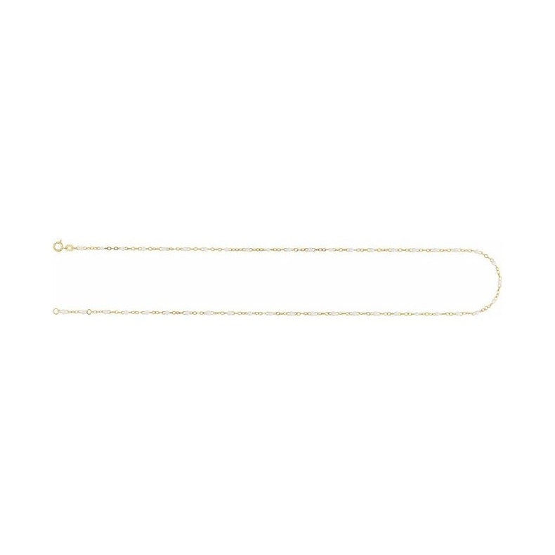 2 mm Enamel Bead Adjustable Chain