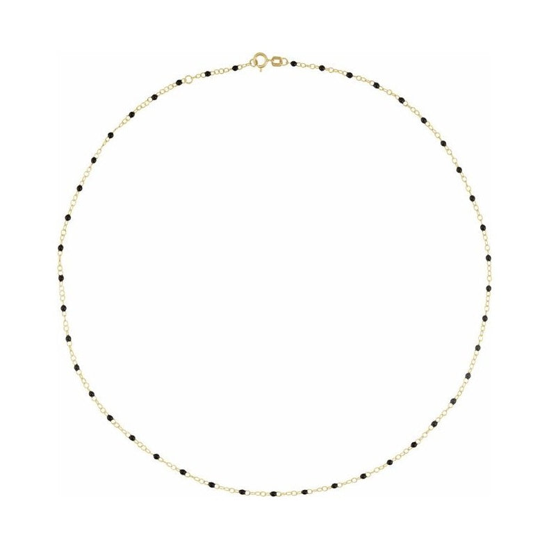 2 mm Enamel Bead Adjustable Chain