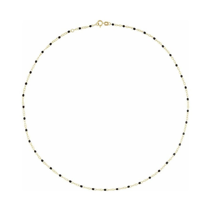 2 mm Enamel Bead Adjustable Chain