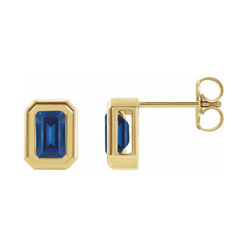 Emerald Solitaire Earrings