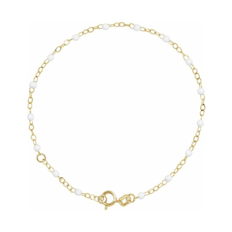 2 mm Enamel Bead Adjustable Chain
