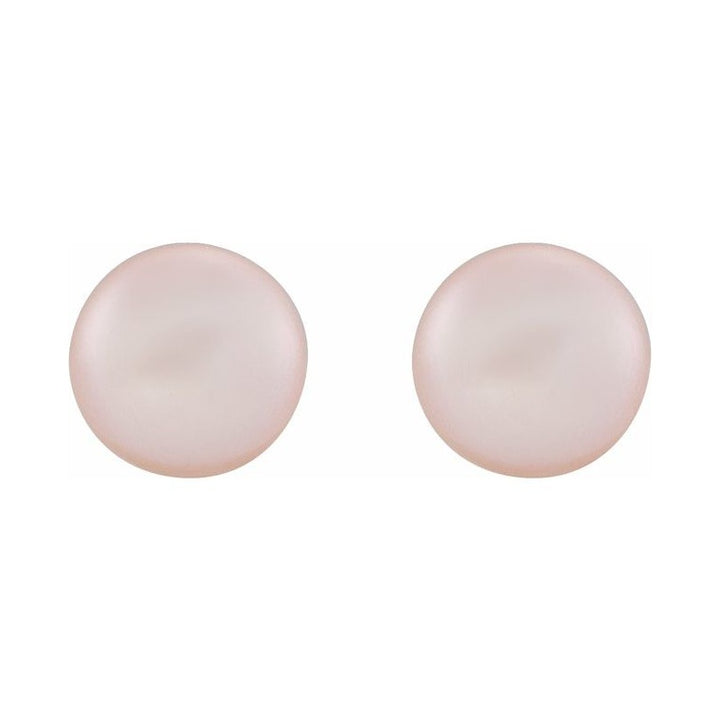 Button Pearl Stud Earrings