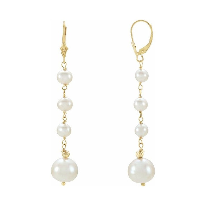 Graduated Pearl Earrings