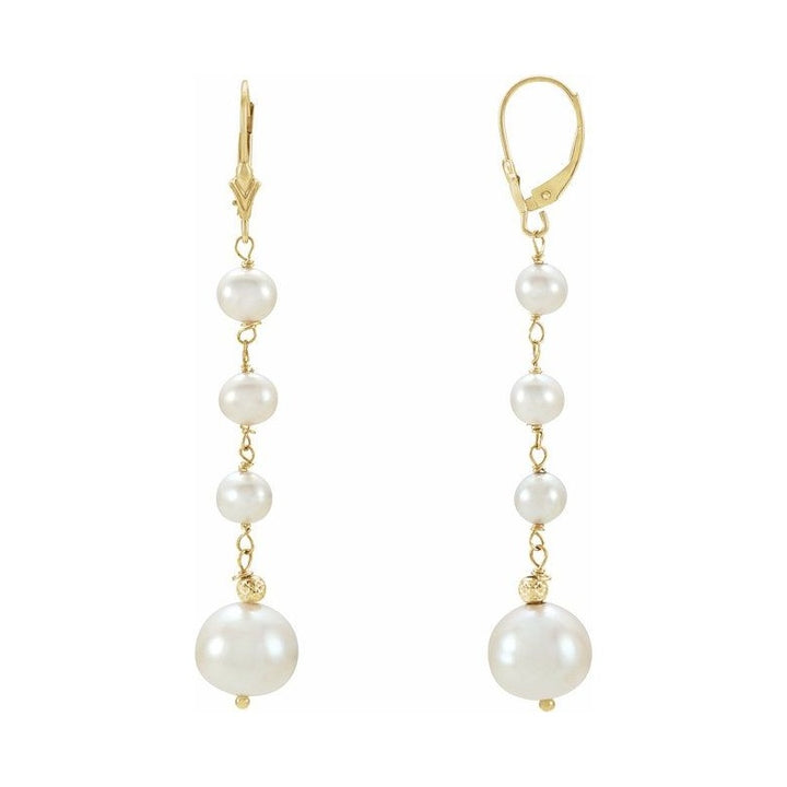 Graduated Pearl Earrings