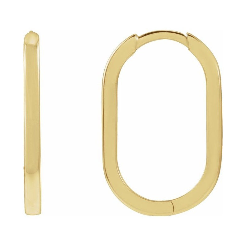 Elongated Hoop Earrings