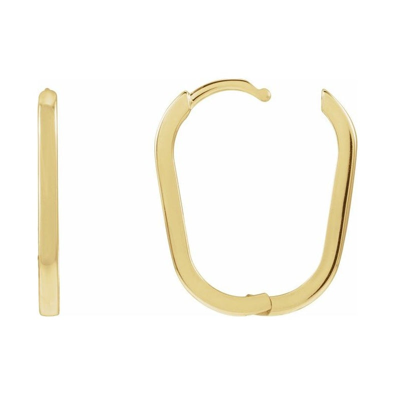 Elongated Hoop Earrings