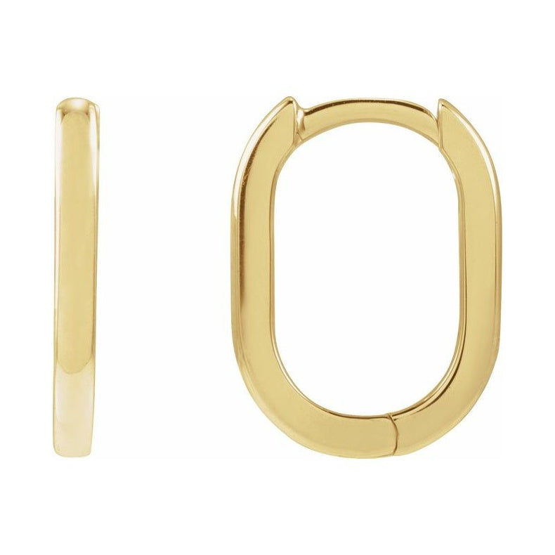 Elongated Hoop Earrings