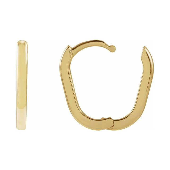 Elongated Hoop Earrings