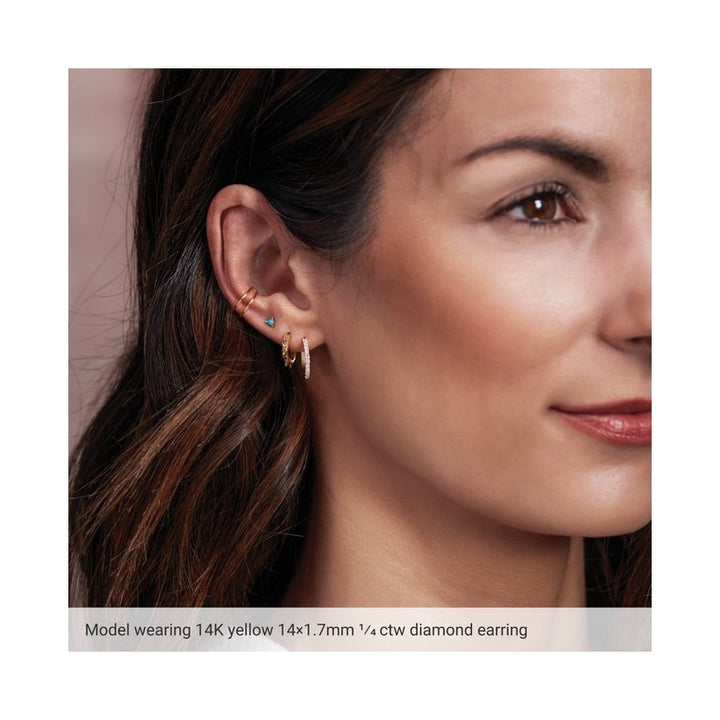 Lab-Grown Diamond Hoop Earrings