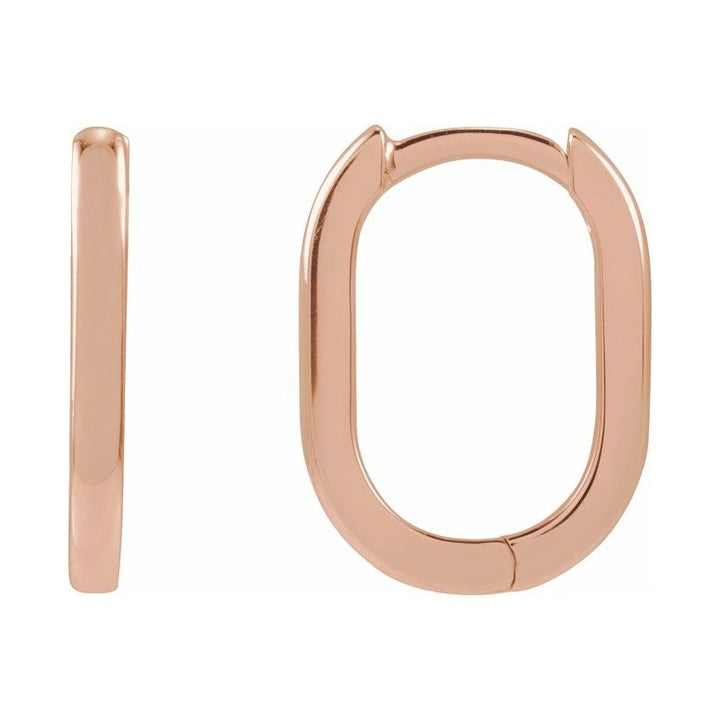 Elongated Hoop Earrings
