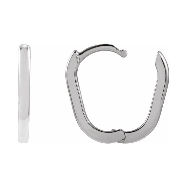 Elongated Hoop Earrings