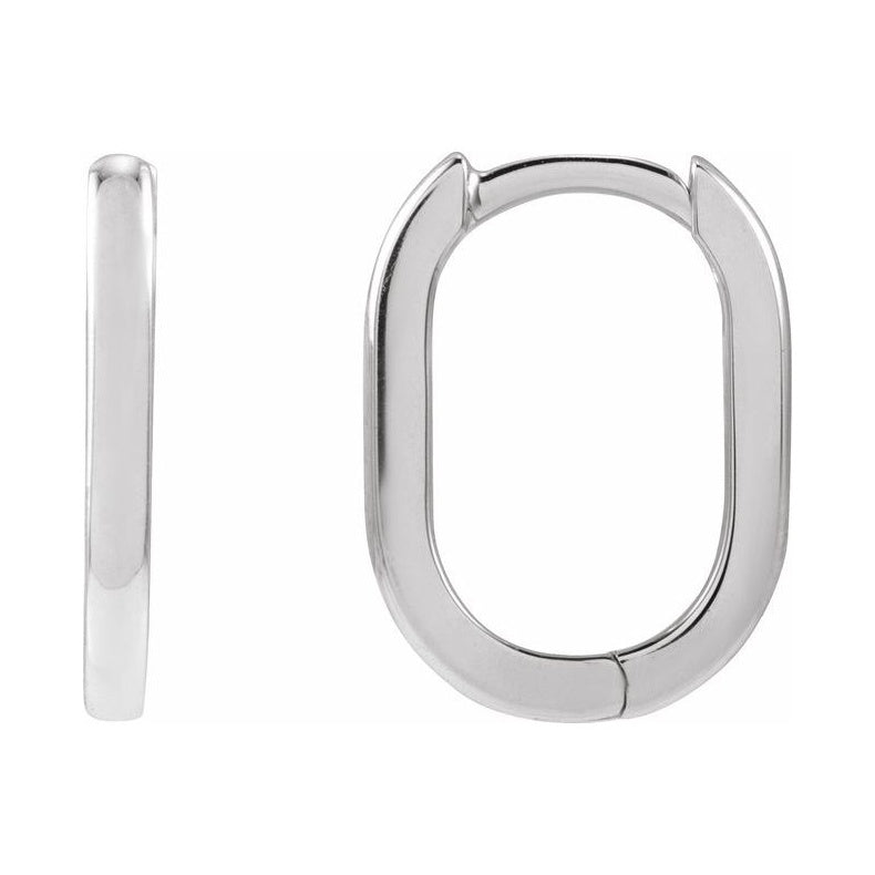Elongated Hoop Earrings
