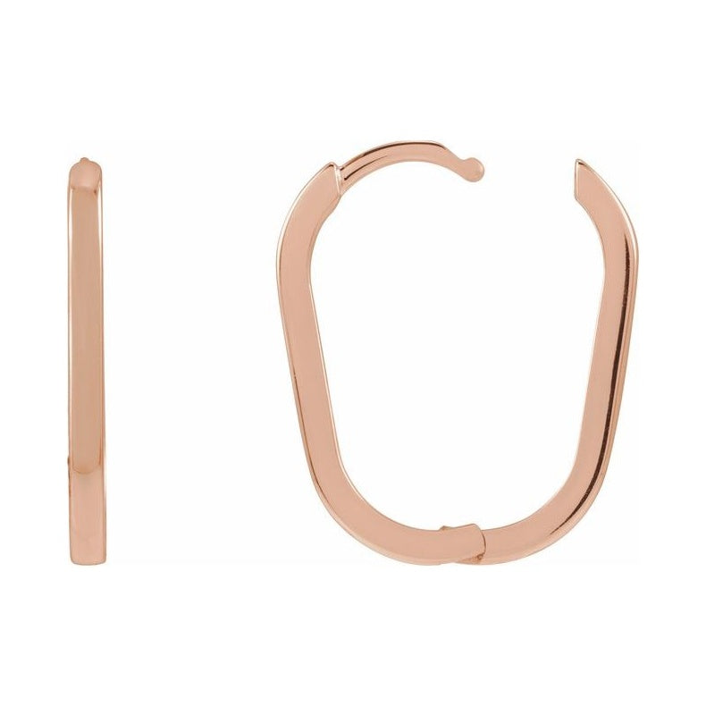 Elongated Hoop Earrings