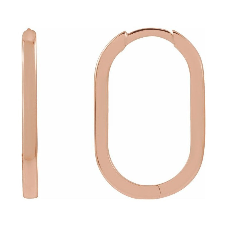 Elongated Hoop Earrings