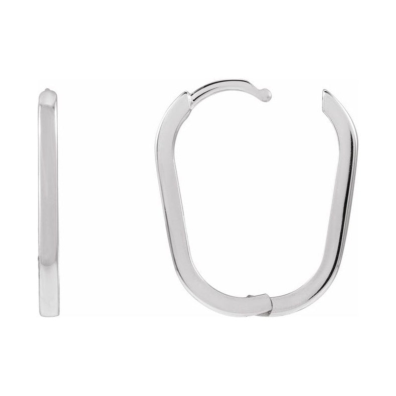 Elongated Hoop Earrings