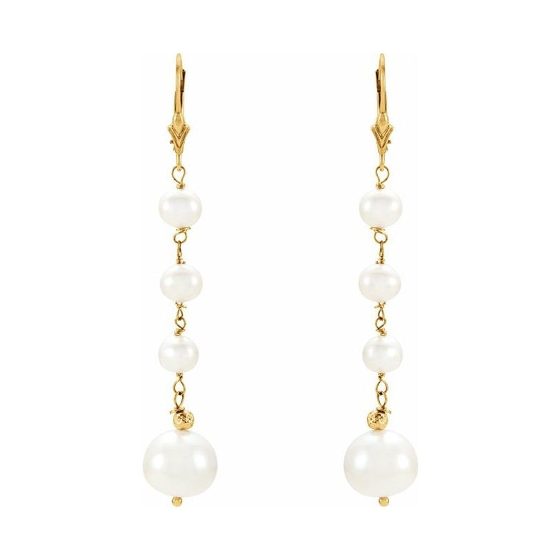 Graduated Pearl Earrings