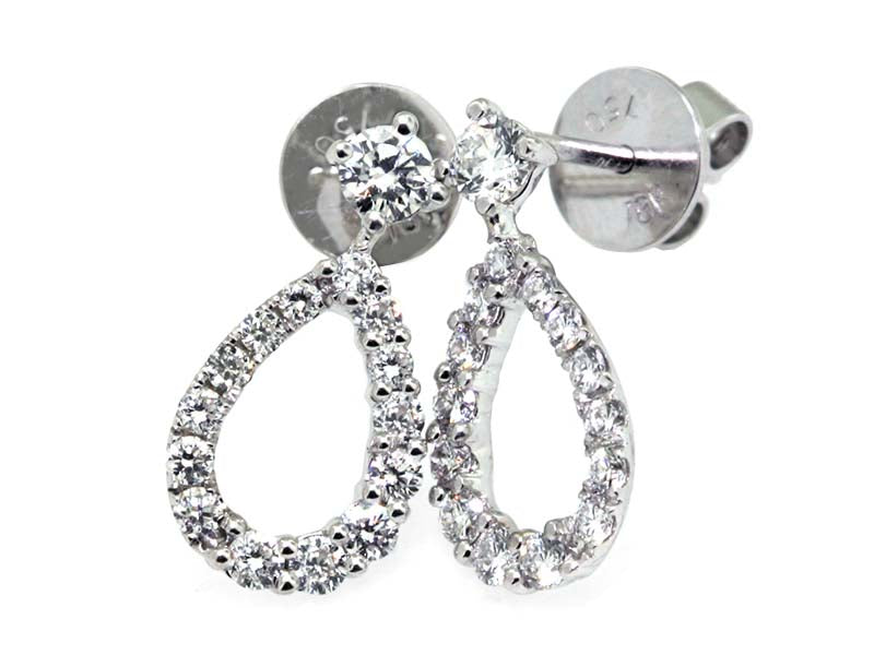 Tear Drop Style Diamond Earrings
