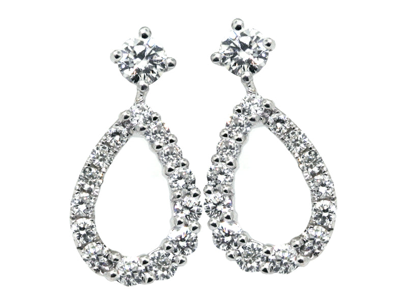 Tear Drop Style Diamond Earrings