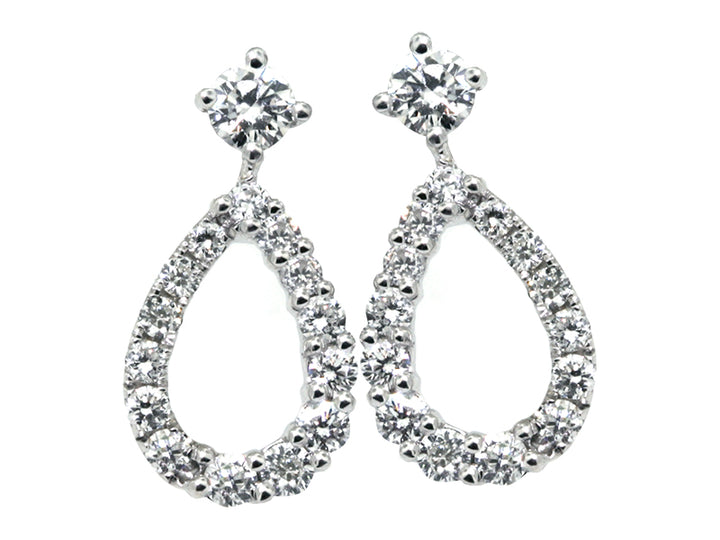 Tear Drop Style Diamond Earrings