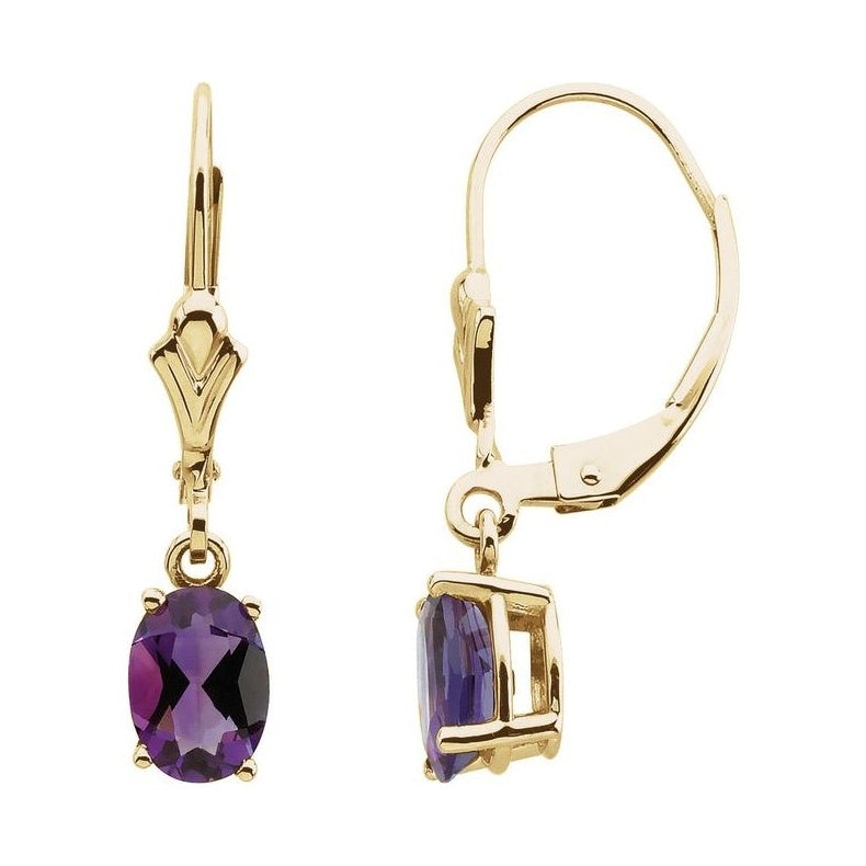 Oval 4-Prong Earrings
