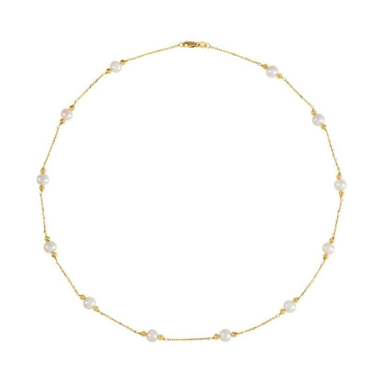 Pearl Station Necklace